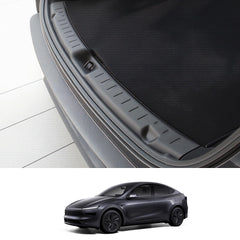 Arcoche Tesla Model Y Juniper rear bumper guard protects the trunk edge from scratches
