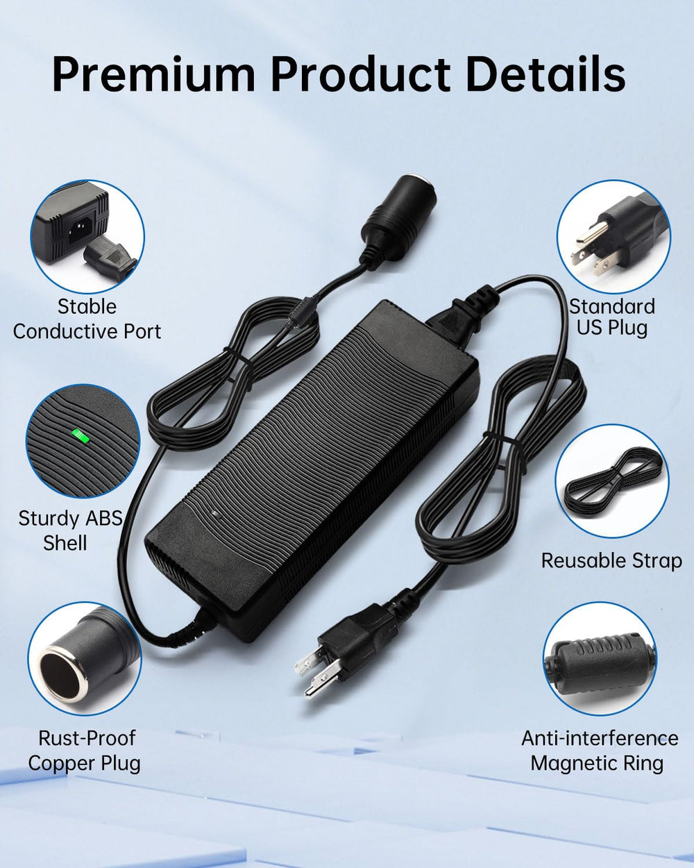 Arecwy AC-DC converter 180W side panel shows easy access and wiring.
