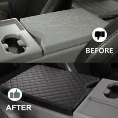 Areeyils scratch-resistant leather armrest protects interior from nails, spills, daily wear.