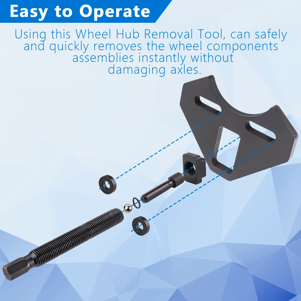 aremnry hub removal tool high-strength steel close-up highlighting corrosion resistance.