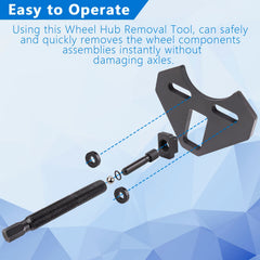 aremnry hub removal tool high-strength steel close-up highlighting corrosion resistance.