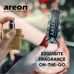 AREON europe-made 50ml bottle combines portability with long-lasting fragrance
