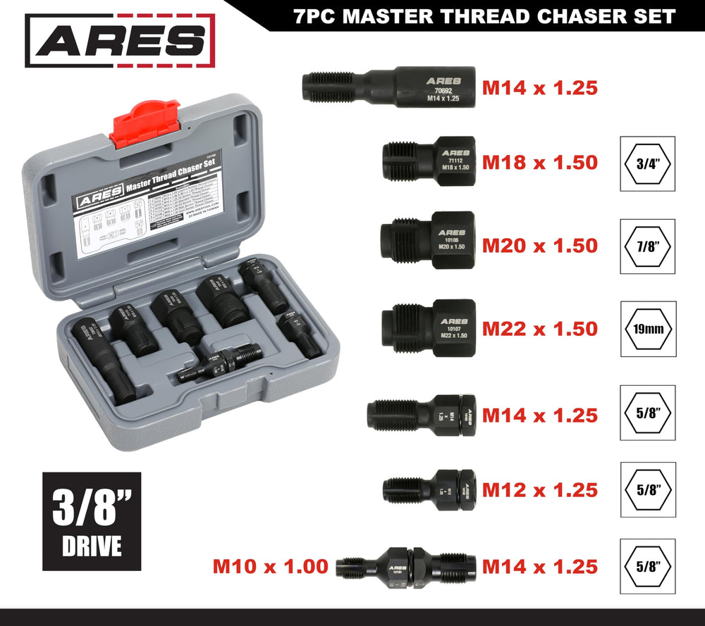 ARES 10100 M10/M14 combo tool for spark plug service and versatility
