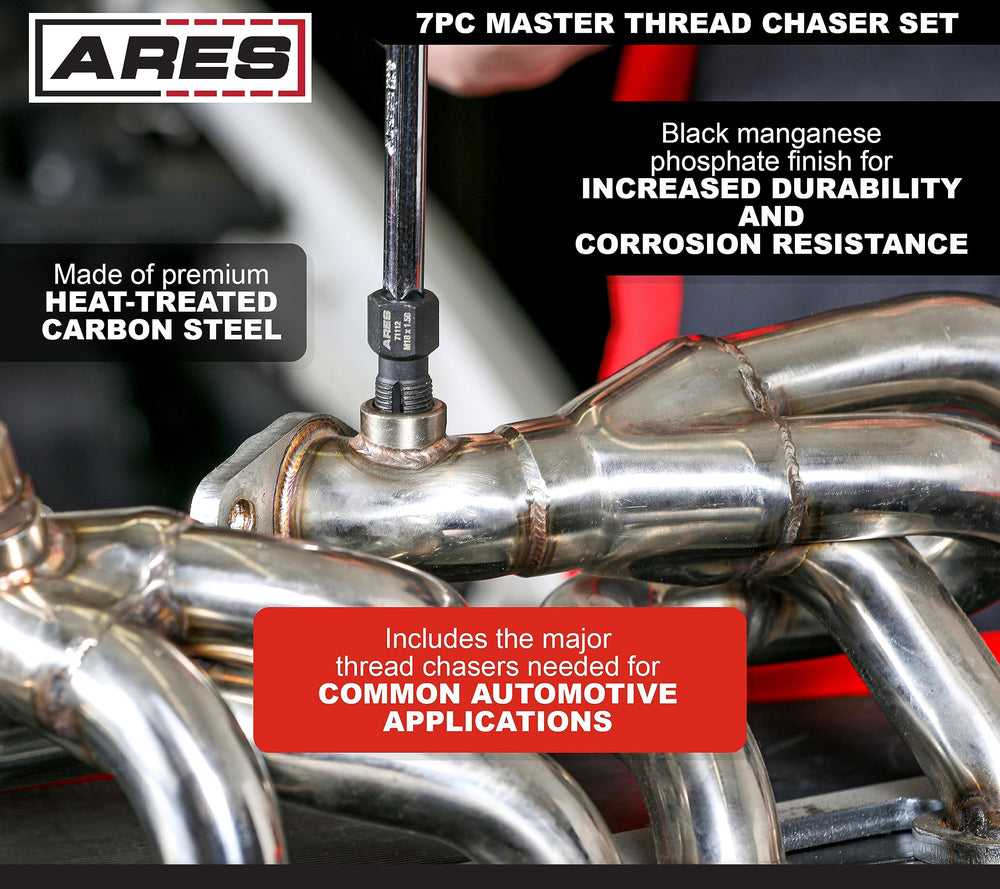 ARES 10100 M12 x 1.25 thread chaser cleaning threads effectively