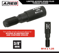 ARES low-profile design enables access to obstructed spark plug threads.