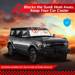 ARISMOTOR 210t reflective fabric blocks sunlight for interior protection.