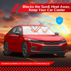 ARISMOTOR Civic shade helps protect dashboards and interiors from sun damage.