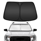 ARISMOTOR terrain windshield sunshade with custom fit blocks glare and UV rays.