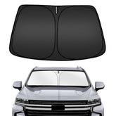 ARISMOTOR windshield shade on Tahoe with custom, gap-free fit