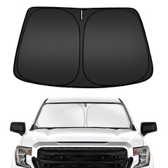 ARISMOTOR windshield sun shade front view blocks UV rays and lowers interior heat.
