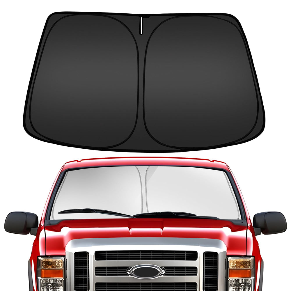 ARISMOTOR windshield sun shade full-coverage for Ford F-Series protects interior from heat