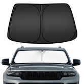 ARISMOTOR windshield sun shade on Jeep Grand Cherokee with precise fit and UV protection