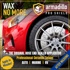 Armadillo Pro Shield creates a hydrophobic barrier that repels water.