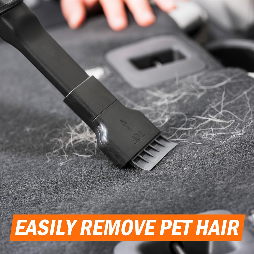 Armor All AA12V2 orange accessories laid out for pet hair removal and detailing