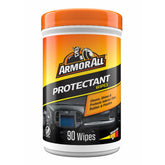 Armor All car interior protectant wipes canister shown for easy interior cleaning and UV protection