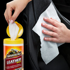 Armor All Leather Wipes help protect against stains, cracking, and fading.