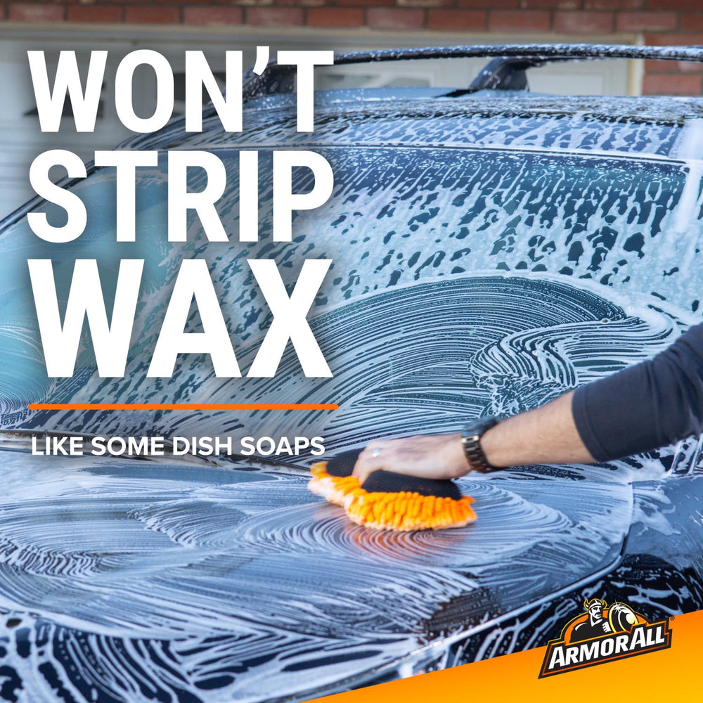 Armor All Exterior Cleaner delivers a brilliant shine after washing.