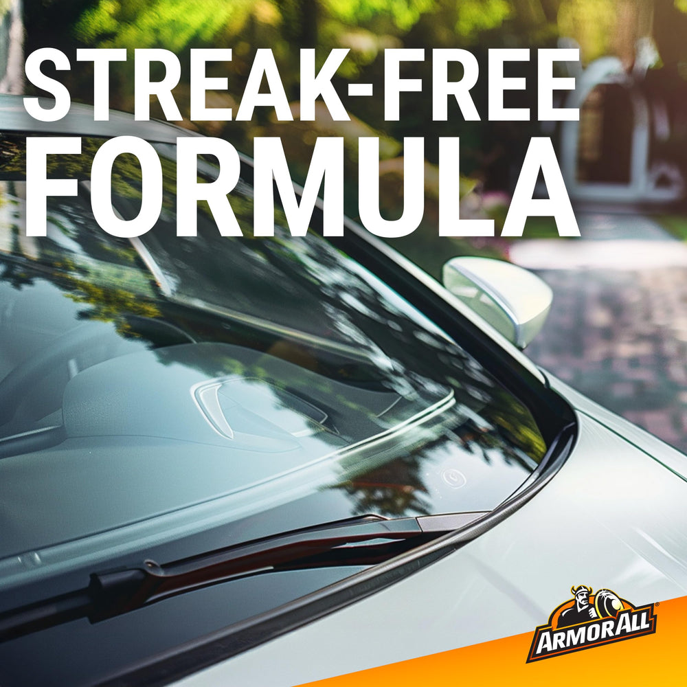 Vehicle exterior treated with Armor All Extreme Bug & Tar Remover, finish preserved.