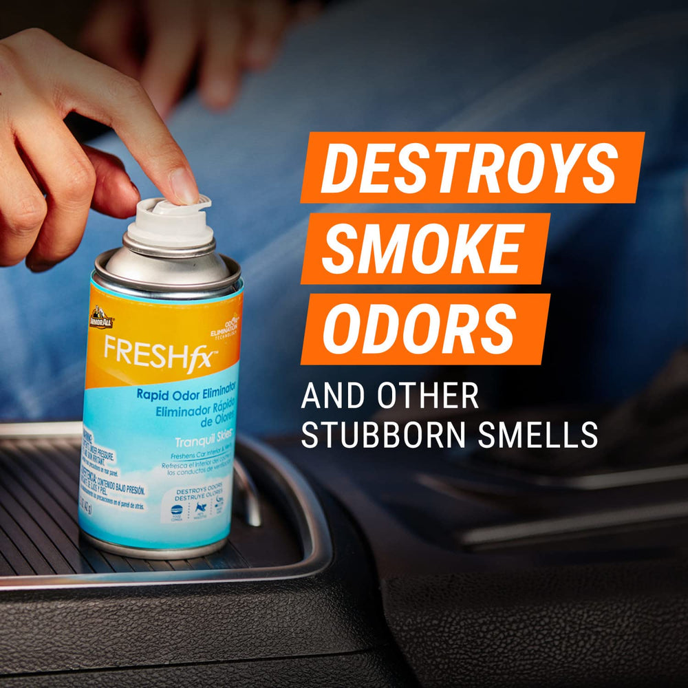 Pet odor neutralization in a car interior with Freshfx.