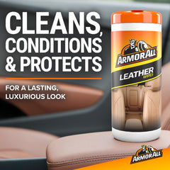 Armor All Leather Care Wipes condition leather to restore suppleness