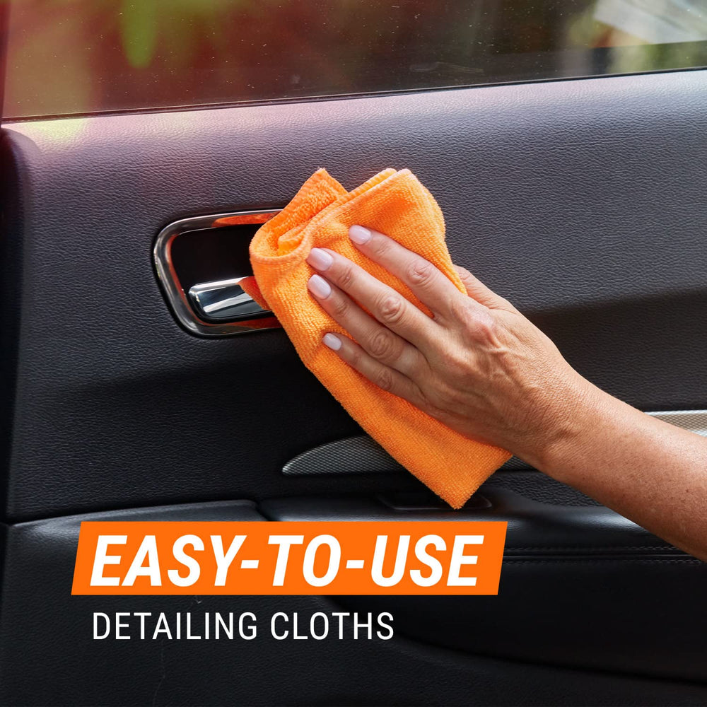 Armor All microfiber towels yellow pack soft texture safe for dashboards and leather