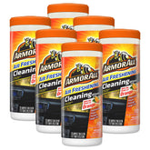 Armor All orange air freshening wipes canister for quick interior cleaning and fresh scent.