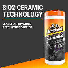 Armor All Ultra Shield wipes care for vinyl, rubber mats, and plastics.