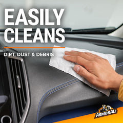 Dirt lifting and residue removal on rubber trim after Armor All wipe