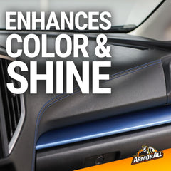 Non-greasy, streak-free finish after using Armor All interior wipes