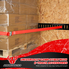 ARMORLOGISTICS e-track rail installation on wood or metal floors is quick.