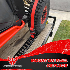 ARMORLOGISTICS e-track rail powder-coated finish for outdoor use and durability.