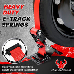 ARMORLOGISTICS two-by-six-foot ratchet straps for strong tire security