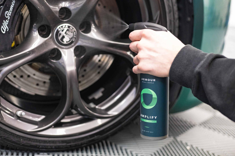 Armour Detail Supply Amplify paint-glass-trim-care covers all exterior surfaces with ease.