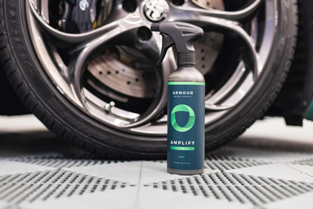 Armour Detail Supply Amplify quick-gloss-finish delivers showroom-ready shine after a few sprays.