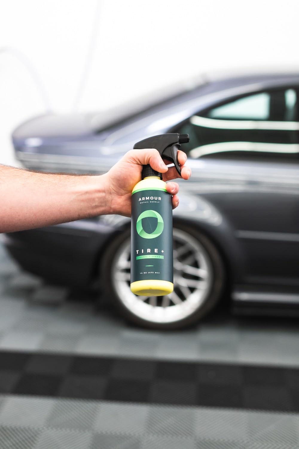 Armour Detail Supply Tire+ show-car-ready look captures showroom-like tire appearance.