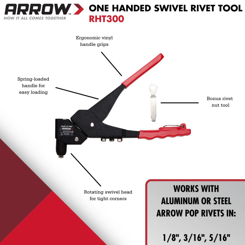 Arrow RHT300 nose piece change set showing interchangeable tips.