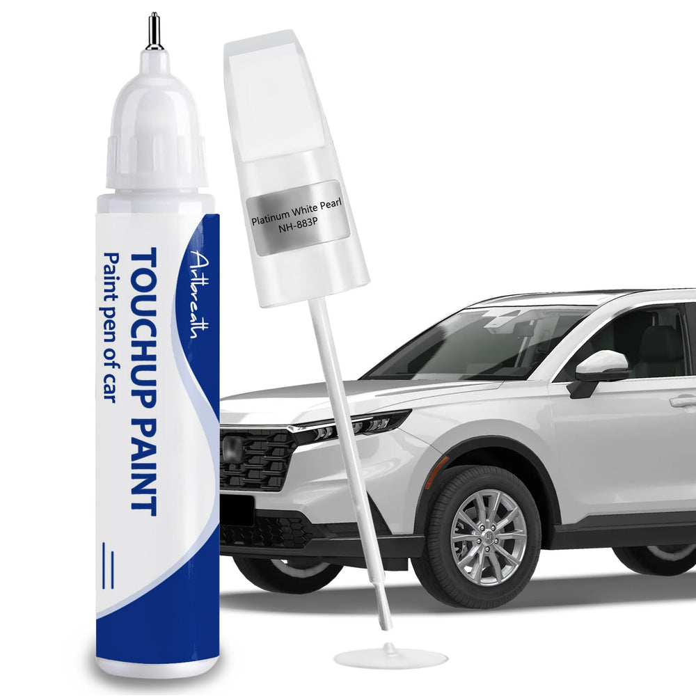 Artbreath Platinum White Pearl paint pen close-up for precise Honda touch-ups.