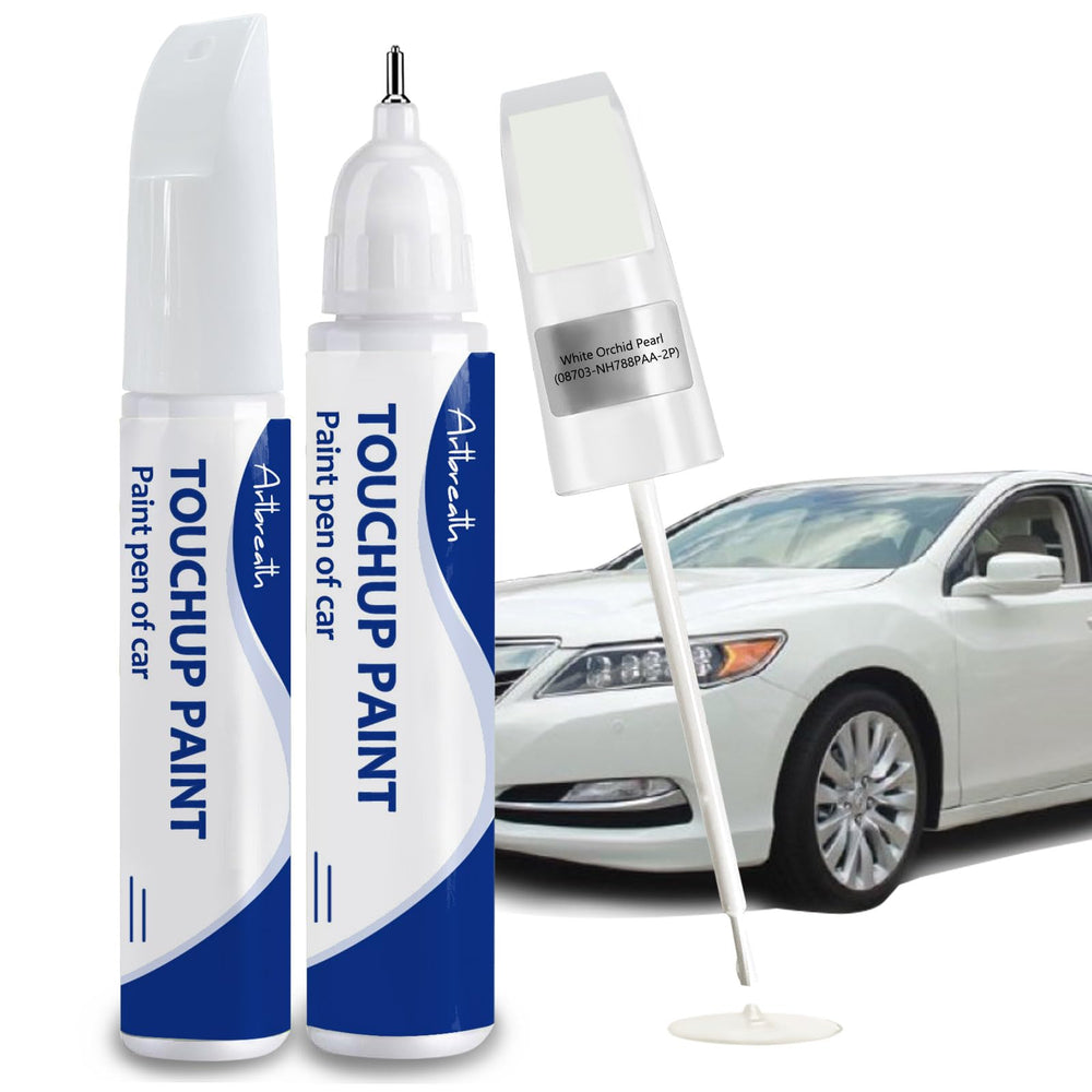 Artbreath White Pearl touch-up bottle shows precise Acura color matching for discreet scratch repair