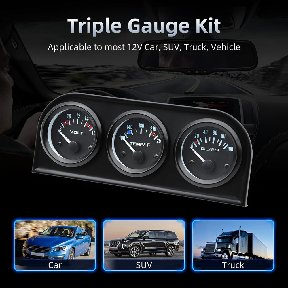 ARTILAURA dashboard bracket secures the 3-in-1 cluster securely