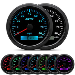ARTILAURA GPS speedometer with 85mm bezel for precise readings on boats and vehicles.