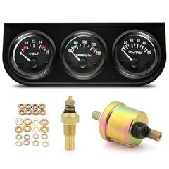 ARTILAURA 52mm triple gauge oil pressure display for real-time engine monitoring
