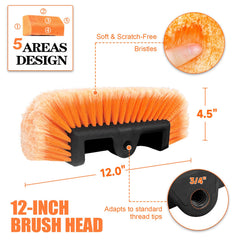 ARTIPOLY 5-sided angled brush reaches corners and contours easily.