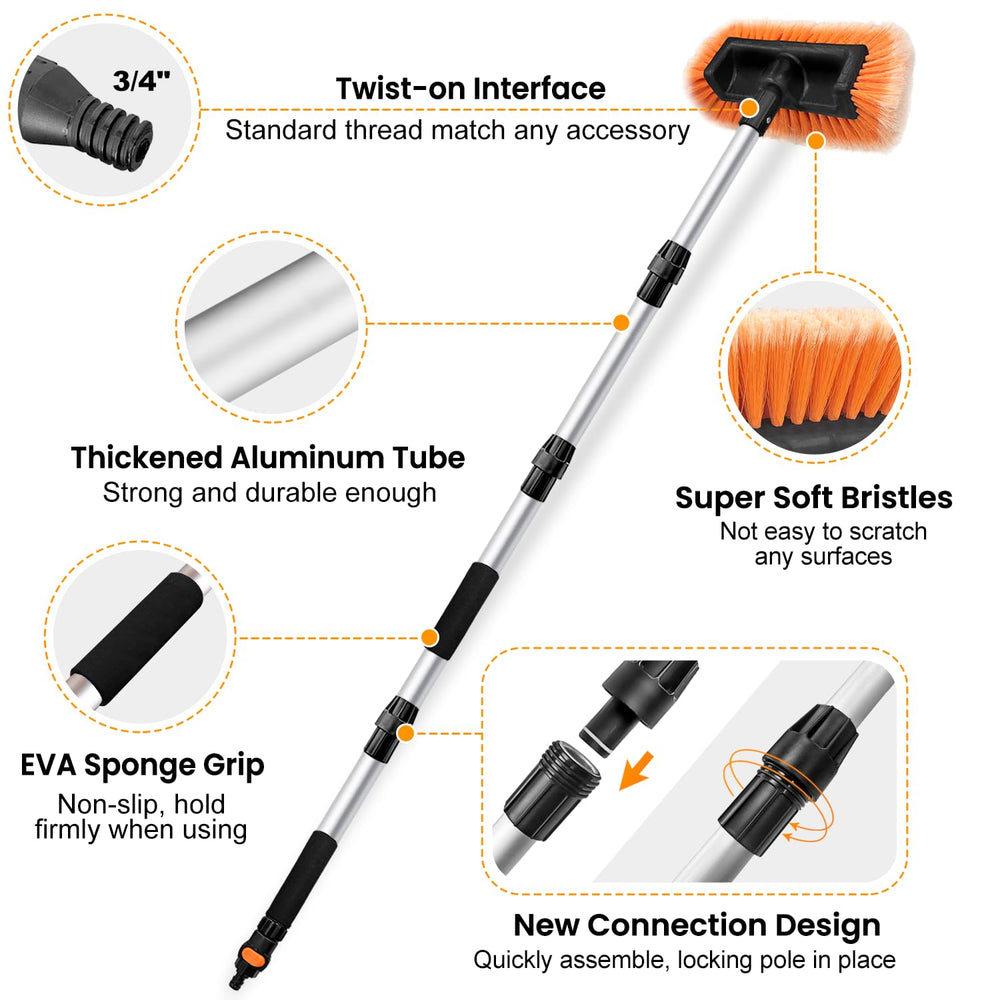 Adjustable length from 37 to 70 inches fits cars, trucks, RVs, and boats.