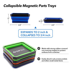 ARTIPOLY tri-color trays securely hold fasteners without slipping during projects.