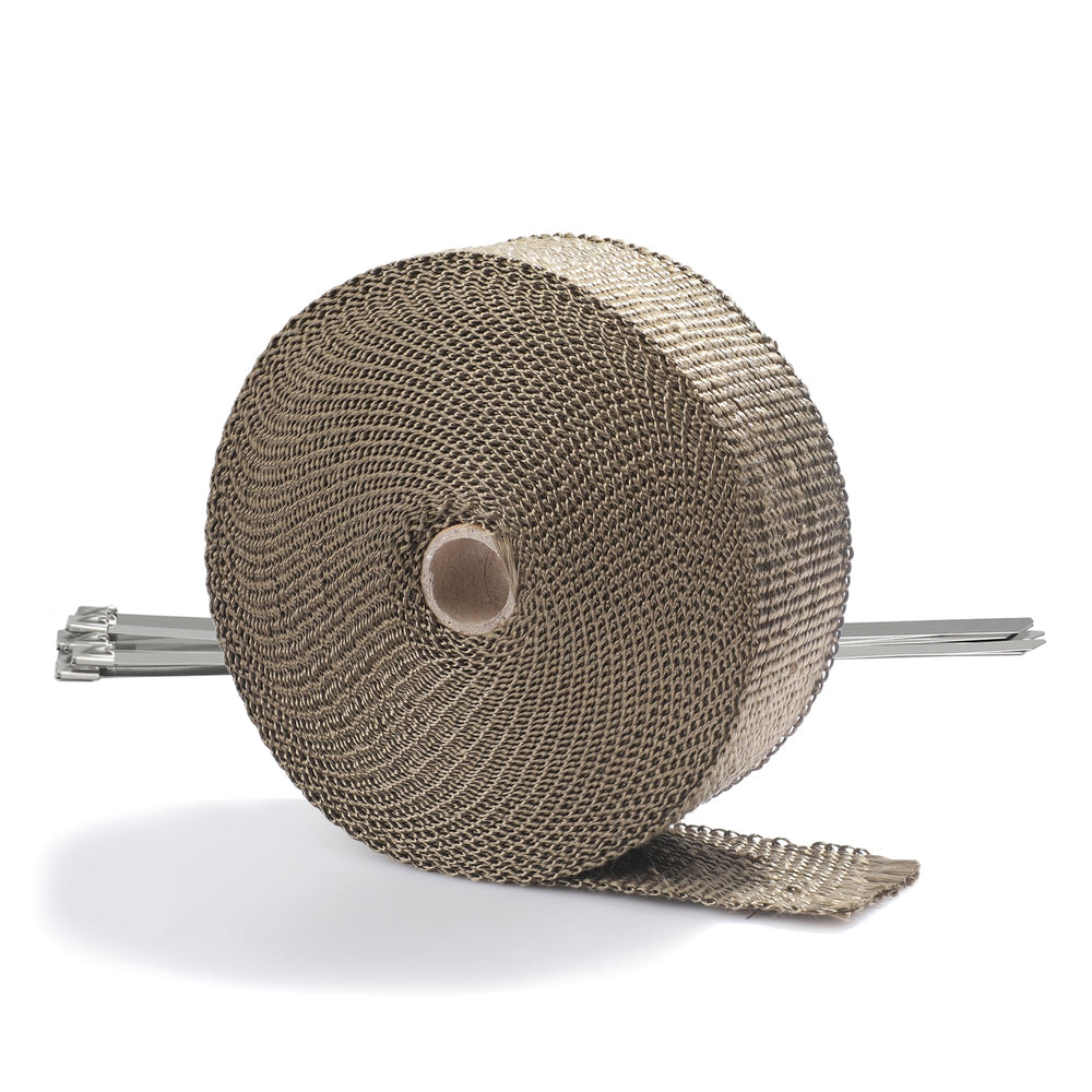 ARTR titanium exhaust wrap roll ready for installation to improve heat control.