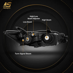 AS Autolights Camry headlight clear lens delivers crisp light and modern look