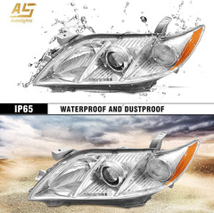 AS Camry headlight IP65 waterproof seal ensures durability in rain