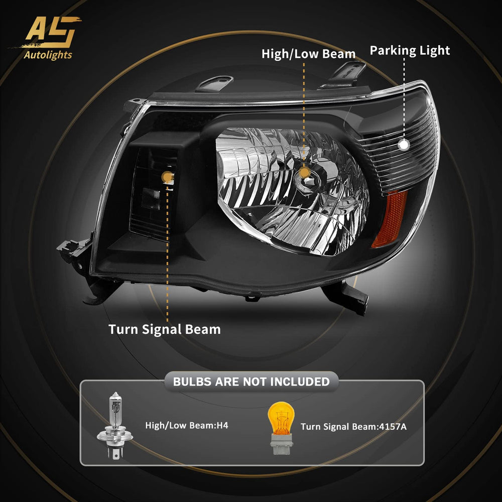 AS headlight close-up lens section emphasizes clear lens and precise fit.
