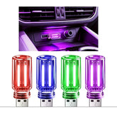 ASDFWSCW USB LED night light four-pack with soft ambient glow for car, laptop, and bedroom.