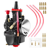 Asecupdat PWK 24mm carburetor front view showing compact mounting profile for quick fitting